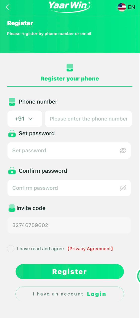 YaarWin Register